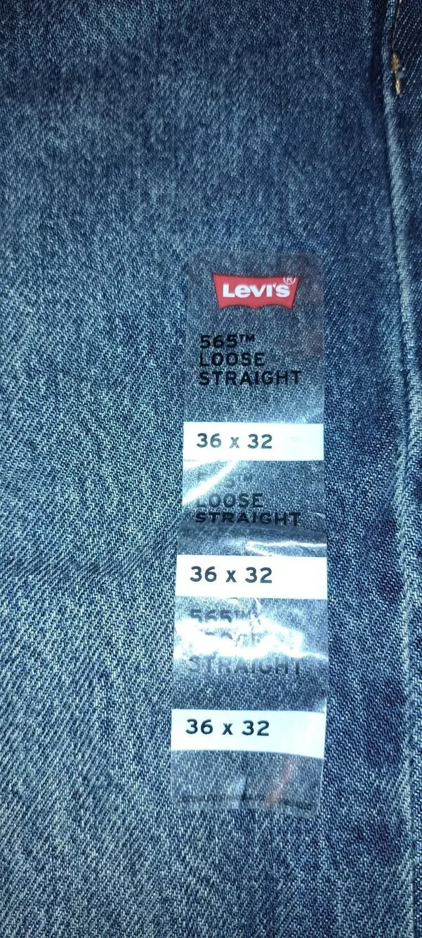 Levi’s 565 Loose Straight Men’s Jeans 36x32 Blue Denim NWT